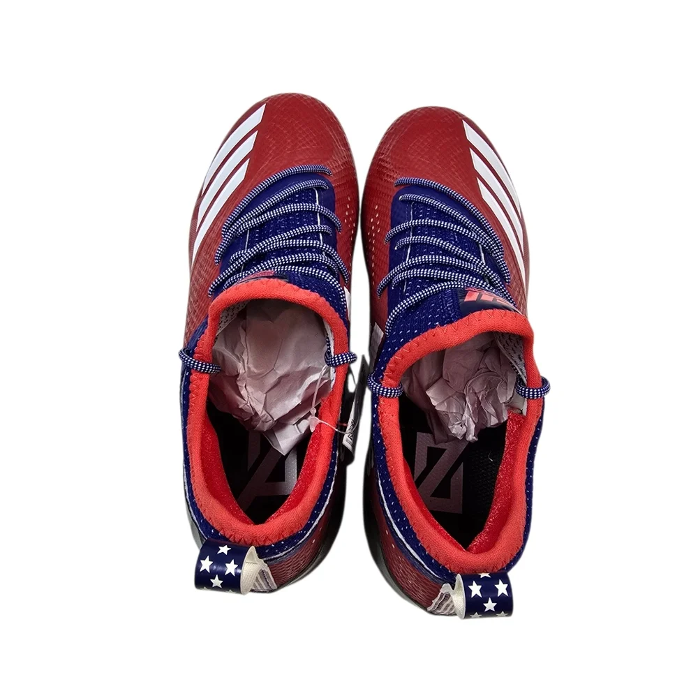 ADIDAS Adizero 5-Star 7.0 Philadelphia Low Football Cleats, Red/Blue‎ Men's Sz 9